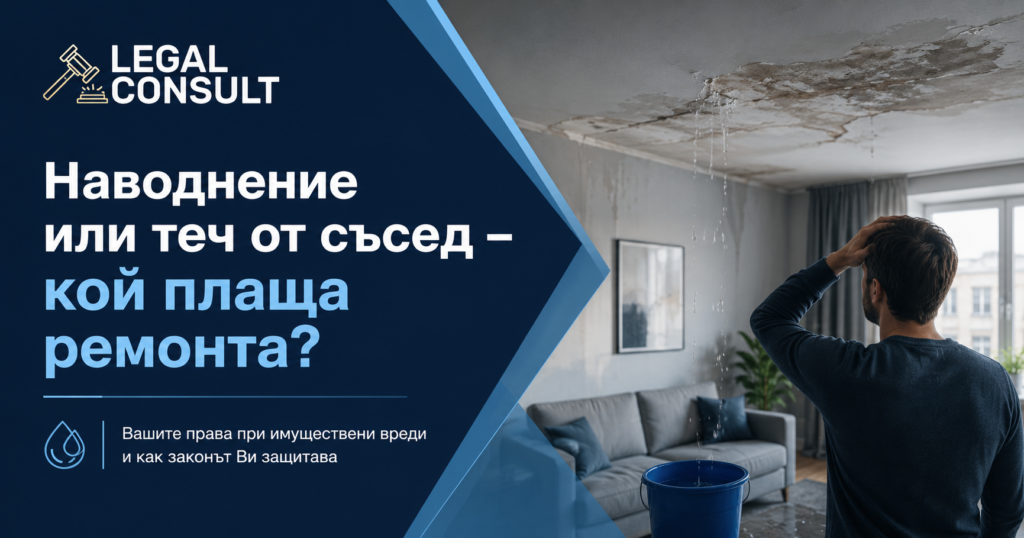 Наводнение или теч от съсед – кой плаща ремонта?