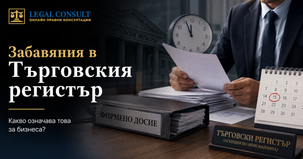 Забавяне в Търговския регистър през 2026 г.